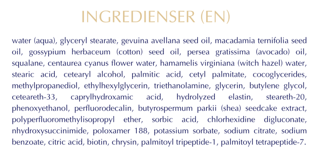 Biologique Recherche Sverige - Creme yeux vip o2 - ingredienser - neoskin - Jönköping