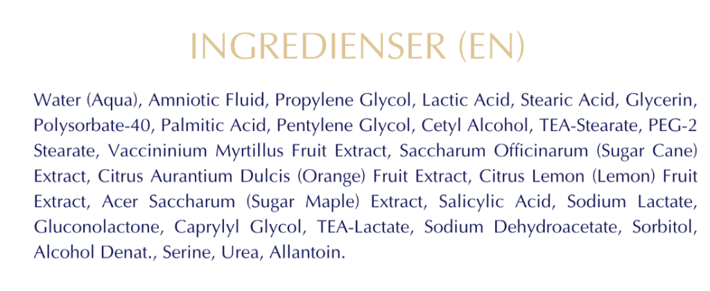 Biologique Recherche Sverige - creme aux acides de fruits - ingredienser - neoskin - Jönköping