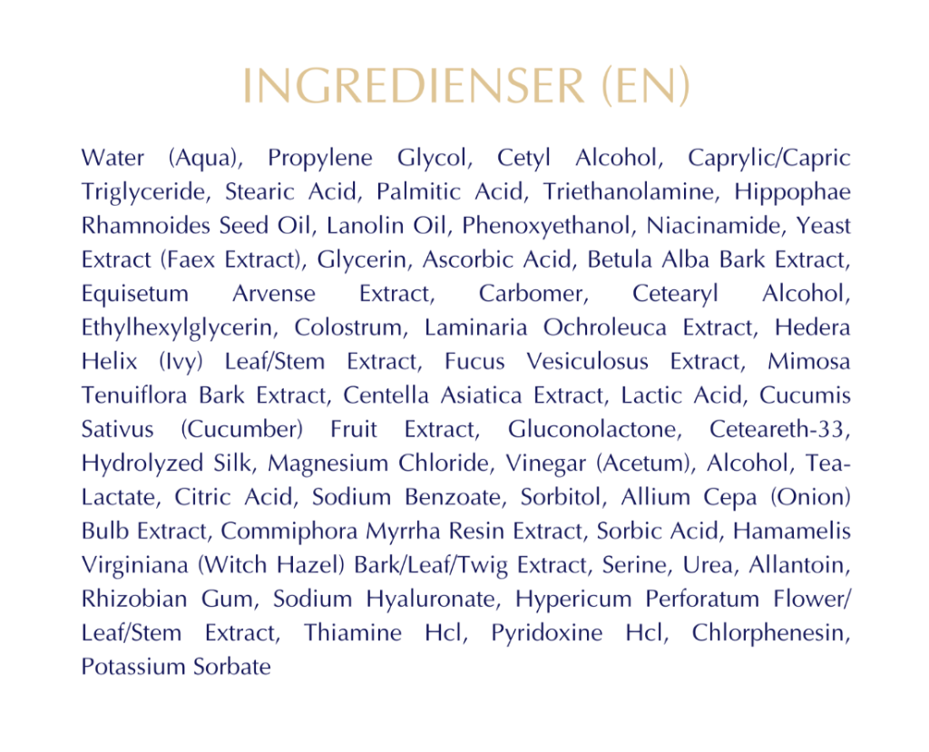 Biologique Recherche Sverige - hydravits - ingredienser - neoskin - Jönköping